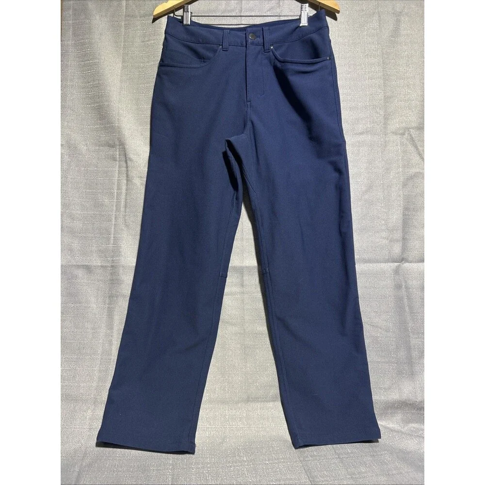 Lululemon ABC Classic Warpstreme Pants - Men's Size 28 - Navy Blue textured